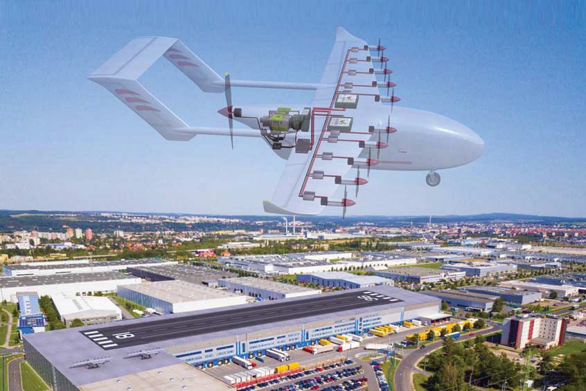 VerdeGo Aero’s hybrid electric powertrain will drive Airflow’s eSTOL cargo aircraft.