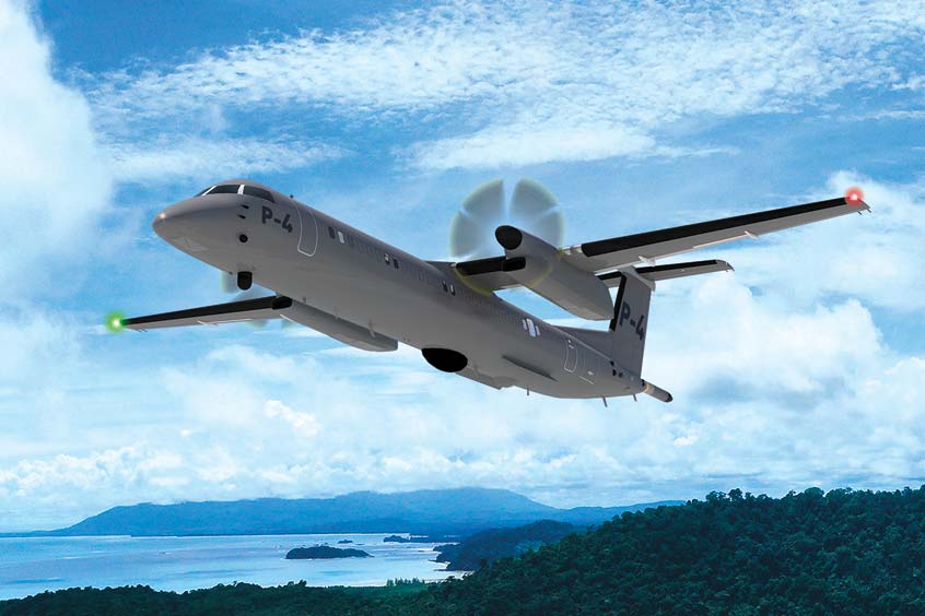 Turboprop engines make the Dash 8 suitably versatile for special missions applications.