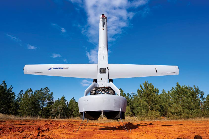 The V-BAT 128 features an increase in power, payload and endurance. (Photo: Martin UAV)