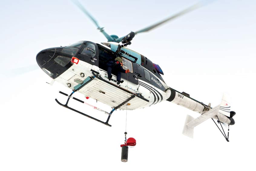 The Ansat helicopter with optional winch. (Photo: Kazan Helicopter Plant)