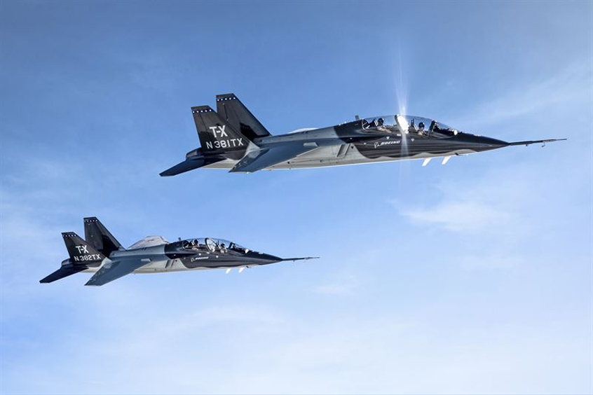 Two Boeing T-X jets.