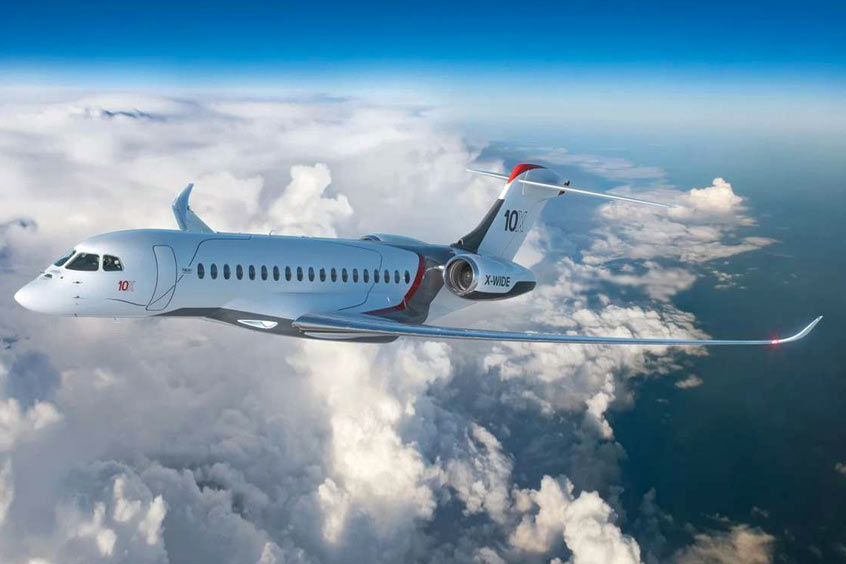 Liebherr-Aerospace will supply the integrated air management system, supplied to Dassault and landing gear components supplied to Héroux-Devtek, for the new Falcon business jet.