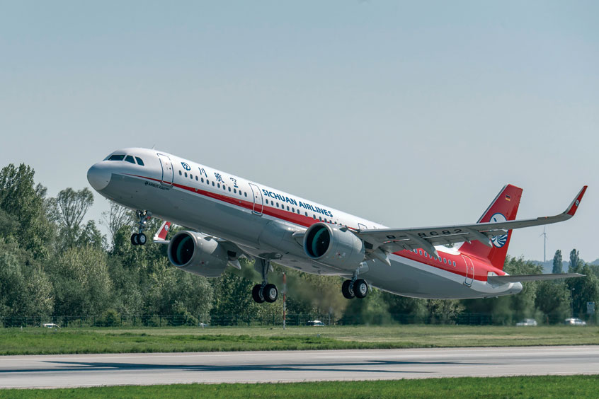 Sichuan Airlines A320neo marks 1,000th GTF-powered aircraft. (Photo: Pratt & Whitney)
