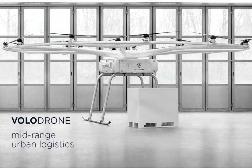 Volocopter’s family of aircraft: VoloDrone, VoloCity, VoloConnect. (Photo: Volocopter)