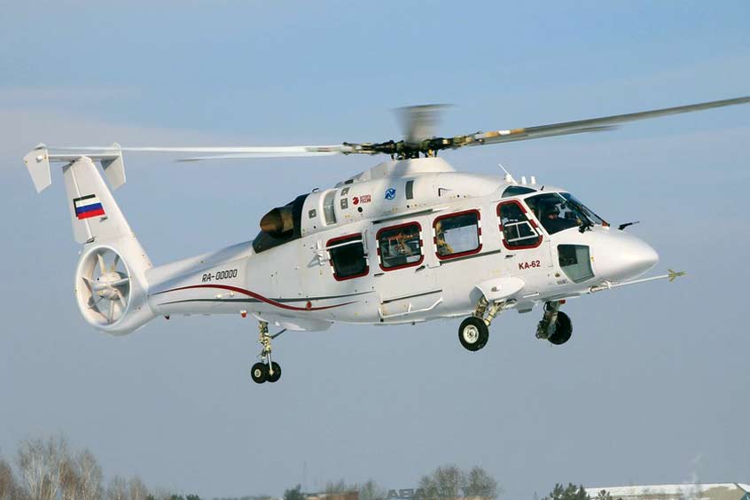 The Ka-62 can be used in passenger, cargo-passenger and cargo versions, carrying up to 15 passengers or 2 tons of cargo in the cabin, or 2.5 tons on an external sling. (Photo: Russian Helicopters)