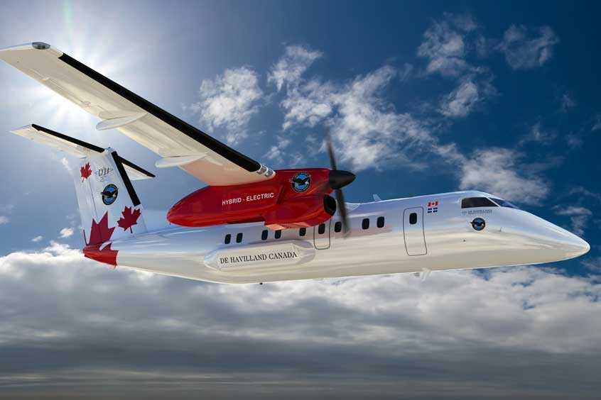 The new hybrid-electric propulsion technology will allow the demonstrator to target a 30% reduction in fuel burn and CO2 emissions, compared to a modern regional turboprop airliner. (Photo: Pratt & Whitney Canada)