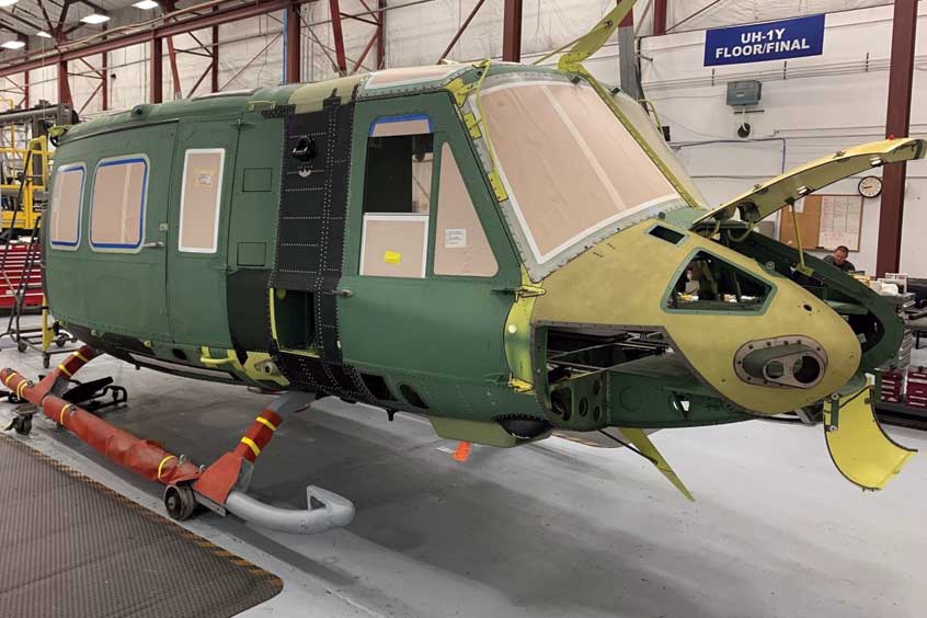 Crestview Aerospace has completed manufacturing the first of eight cabins of the UH-1Y Venom helicopter at its Crestview Florida facility.