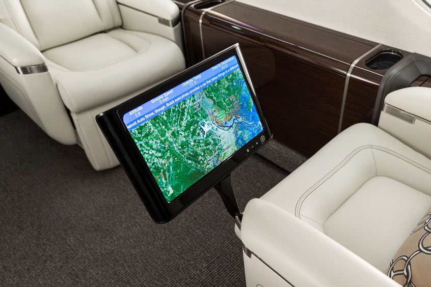 Inmarsat Jet ConneX in-flight connectivity platform is available for all in-production, large-cabin aircraft. (Photo: Gulfstream Aerospace)