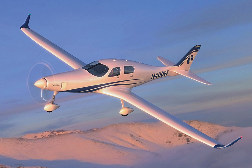 The eFlyer 4 has a 48 inch-wide cabin and will carry an 860 lb. payload. (Photo: Bye Aerospace)