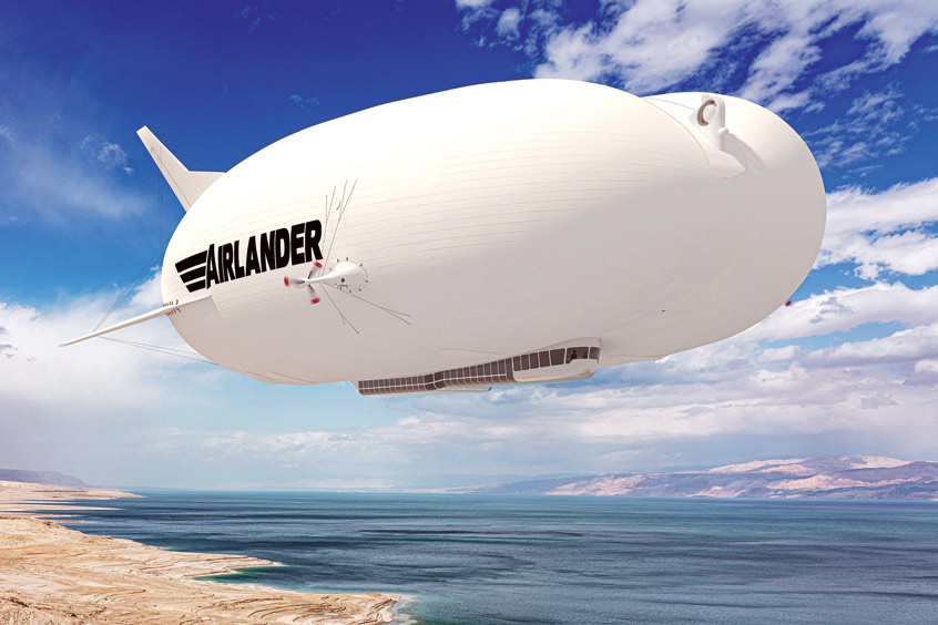 The Airlander 10 will produce up to 90% fewer emissions than other aircraft in similar roles from 2025. (Photo: Hybrid Air Vehicles)
