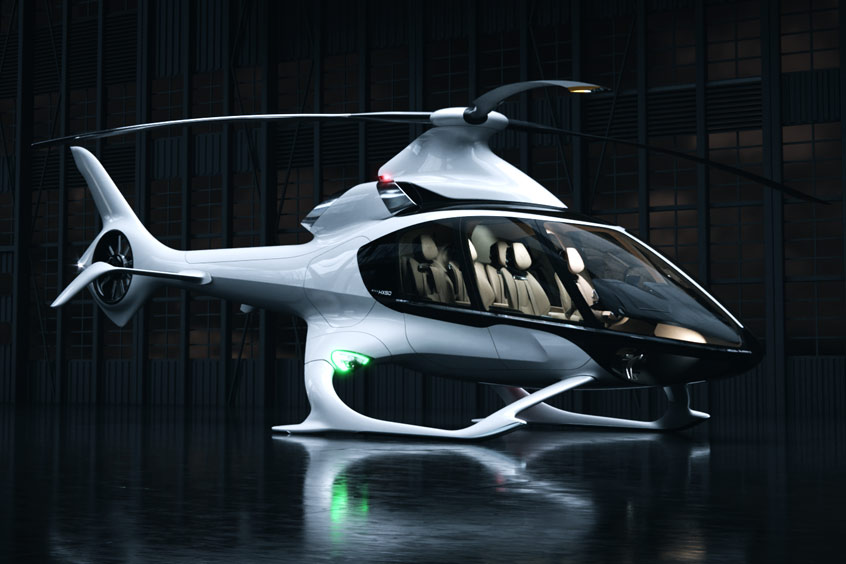 Skids are offered as an alternative to retractable wheels on the HX50/HC50. (Photo: Hill Helicopters)