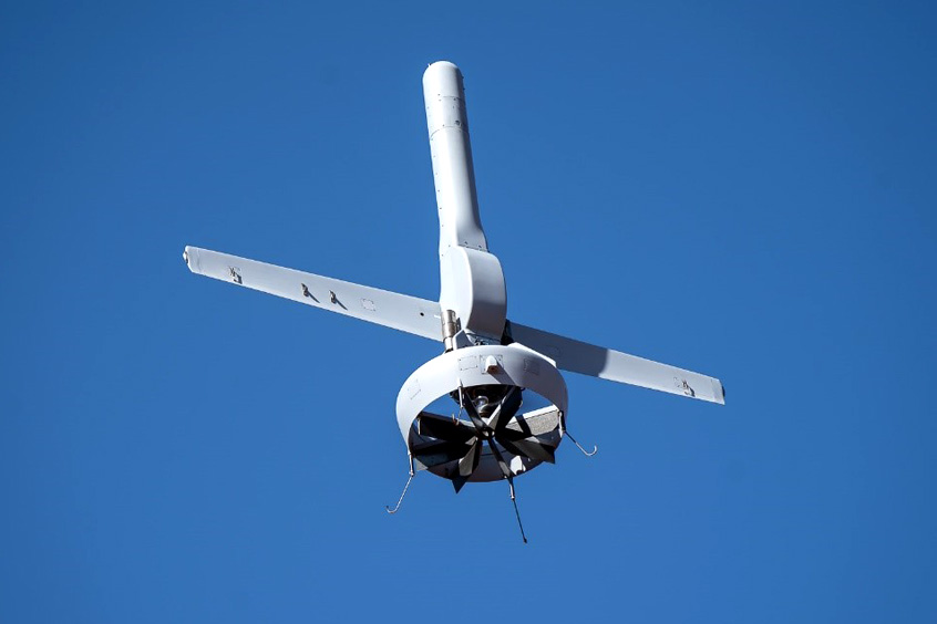 Northrop Grumman and Martin UAV conduct flight testing of Martin UAV’s V-BAT aircraft for the US Army’s Future Tactical Unmanned Aircraft System effort in Camp Grafton, North Dakota.