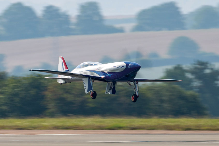 The electric ‘Spirit of Innovation’ aircraft took off from the UK Ministry of Defence’s Boscombe Down site and flew for approximately 15 minutes. (Photo: Rolls-Royce)