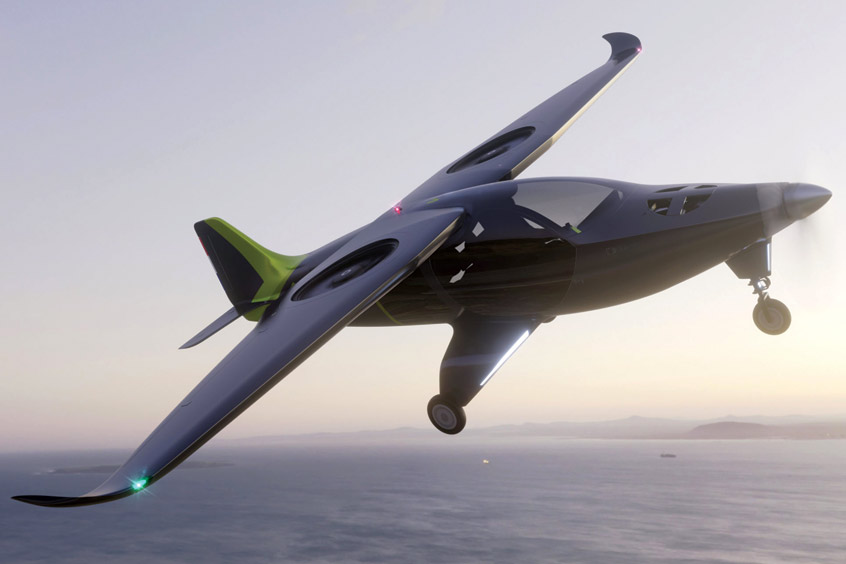 ATEA is a 5-seater vertical take-off and landing aircraft designed as a clean, quiet and efficient alternative to the helicopter. (Photo: Ascendance Flight Technologies)