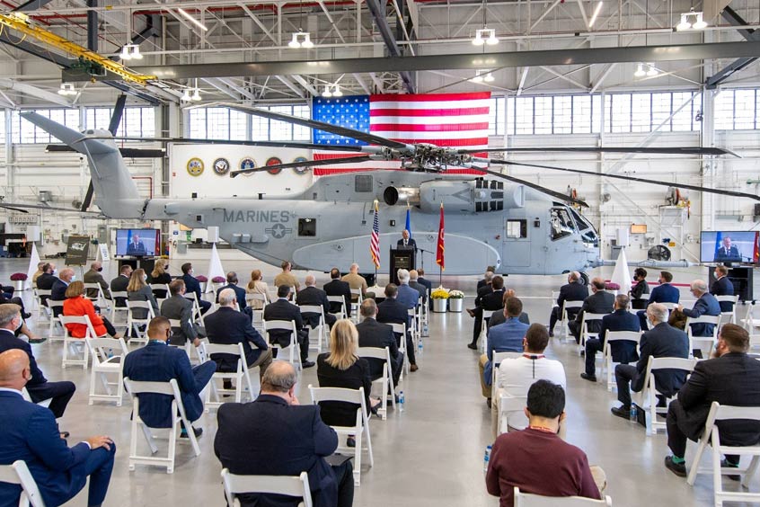 Sikorsky, a Lockheed Martin company, celebrated the first Connecticut built CH-53K helicopter in a ceremony at its Stratford, CT facility.