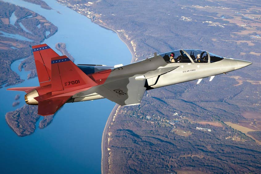 The T-7A Red Hawk is an advanced pilot training system designed for the U.S. Air Force to train combat pilots. (Photo: Saab)
