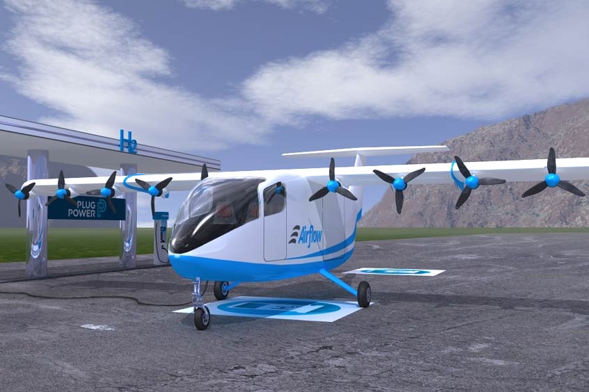 Plug Power invests in Airflow to bring hydrogen fuel cell propulsion system to Part 23 aircraft (Photo: Airflow)