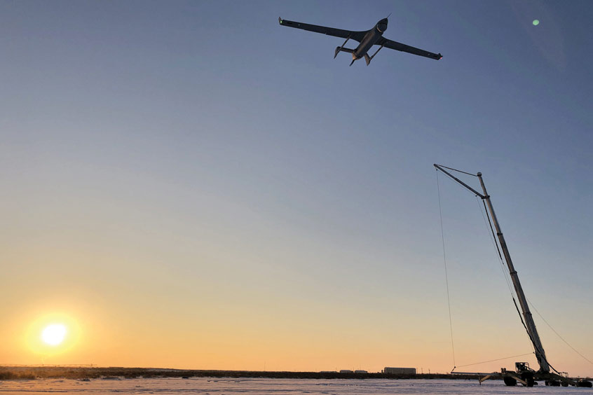 Insitu Integrator UAV flying in cold weather. (Photo: Insitu)