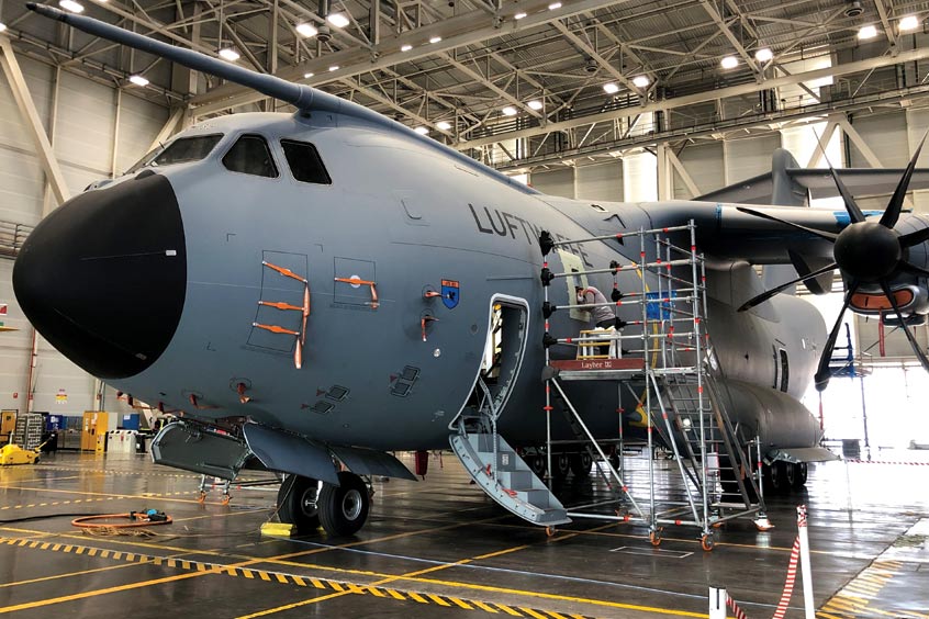 The DIRCM system will detect and destroy incoming missiles via a missile warning unit, and a hand-held air defence systems directed to the A400M aircraft. (Photo: Turkish Aerospace Industries)