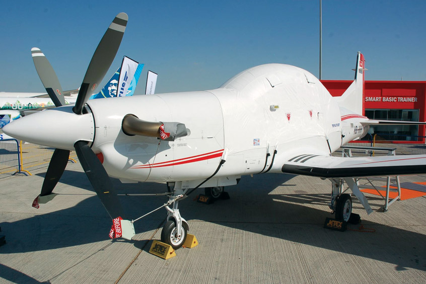 Pilatus launched its newest trainer, PC-7 MKX at the Dubai Airshow.