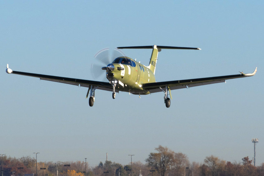 The Beechcraft Denali first flight.