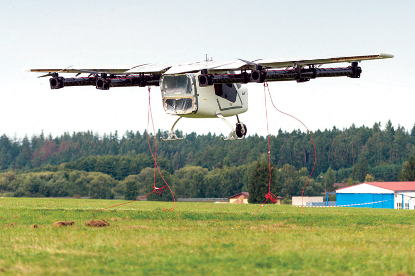 ZURI’s hydrid VTOL demonstrator successfully completed its first hover test. (Photo: ZURI)