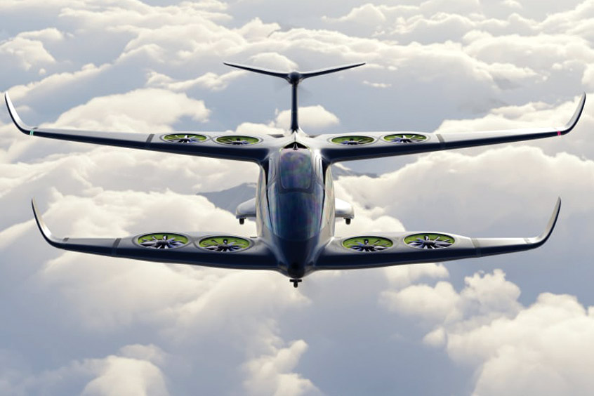 ATEA is a five-seat vertical take-off and landing aircraft with modular hybrid engines.