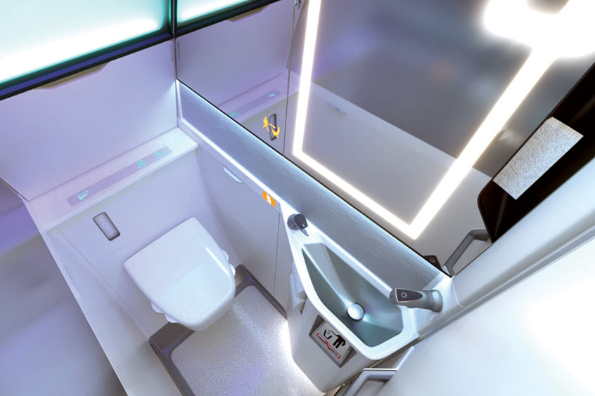 The next-generation lavatories are expected to be available on new 737 airplanes beginning in 2025. (Photo: Collins) 