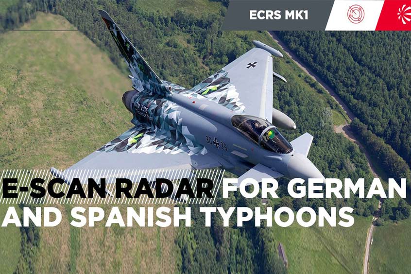 Leonardo, which leads the development and delivery of the Typhoon’s ECRS Mk0 and ECRS Mk2 radars, will also deliver R&D work as well as key antenna, processor and APSC components for the HENSOLDT-led ECRS Mk1.