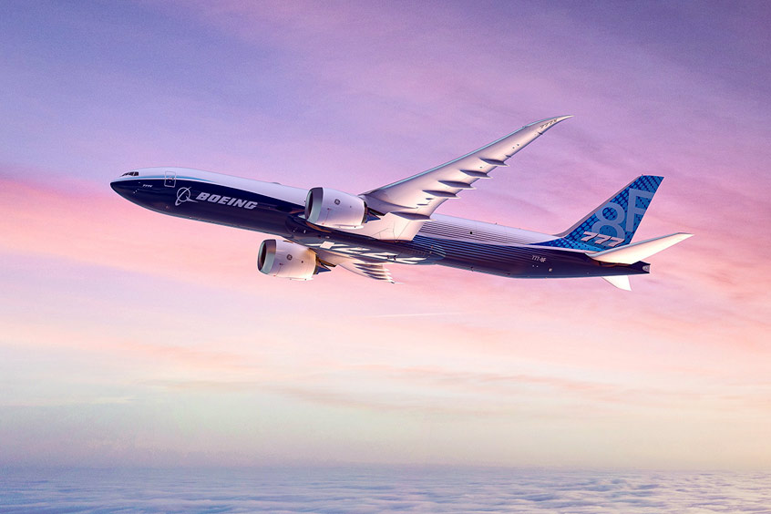 The 777-8 Freighter will be world's largest twin-engine cargo jet with the most payload capacity and a 25% improvement in fuel efficiency, emissions and operating costs. (Photo: Boeing)