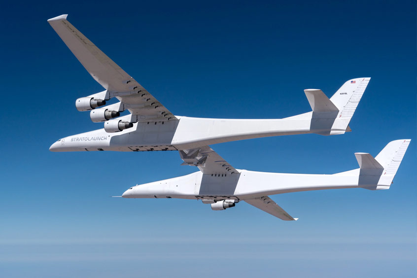 Stratolaunch completed its fifth test flight of Roc, on May 4, 2022. The flight debuted a new pylon that was integrated to the aircraft center wing. The pylon will be used to carry and release Talon hypersonic vehicles.