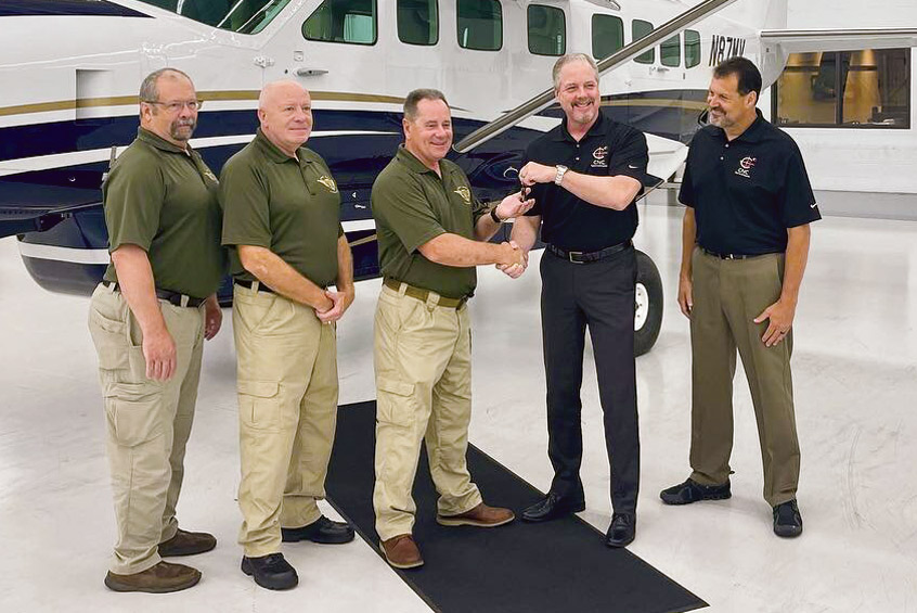 CNC hands over the new Cessna 208 Caravan to the Pennsylvania Attorney General’s Office.