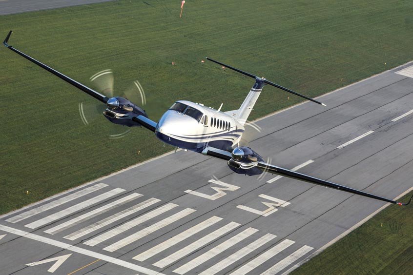 The King Air 360 was one of nine aircraft showcased at LABACE by TAM.