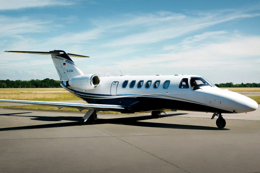 The Germany-based Citation CJ2 suits small groups with light luggage.