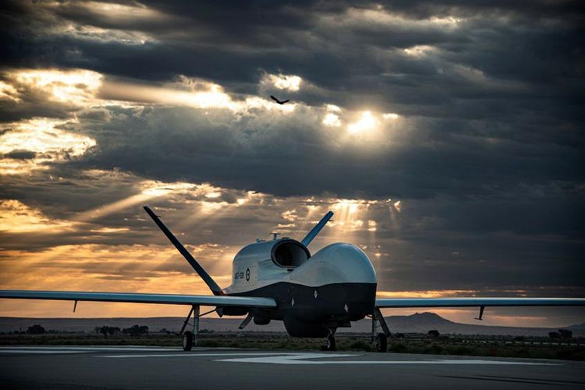 Australia’s first MQ-4C Triton on the runway in Palmdale, California.
