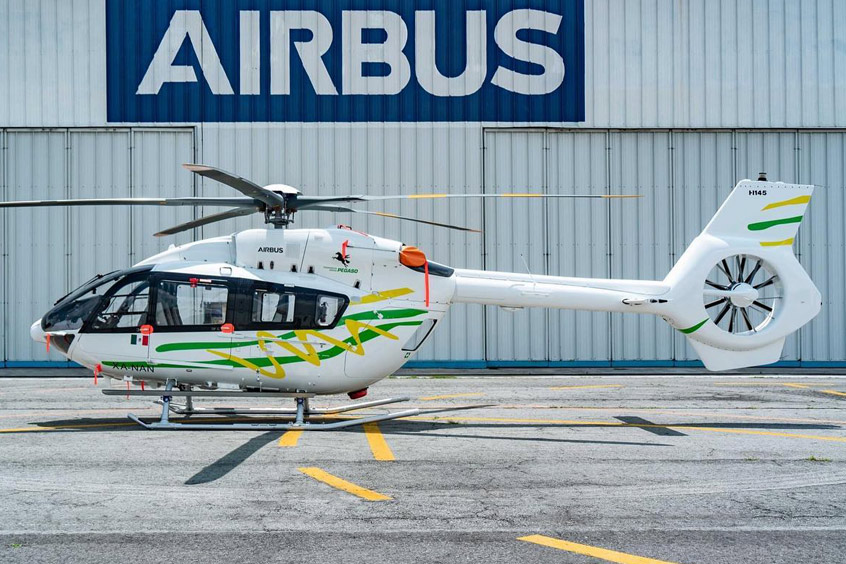 The first five-blade H145 for Transportes Aéreos Pegaso.