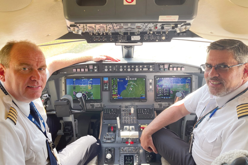 Canada’s first Pro Line Fusion avionics suite installed in a Bombardier Challenger 604. Photo: Stephen McMillen.