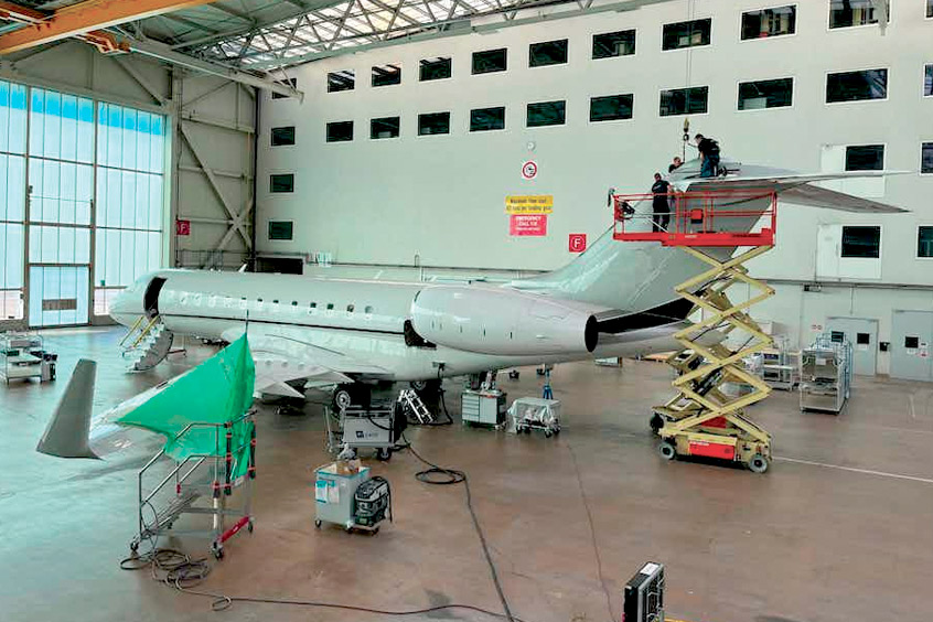 The Honeywell JetWave Ka-band installation on a Bombardier Global 6000 took just four weeks.