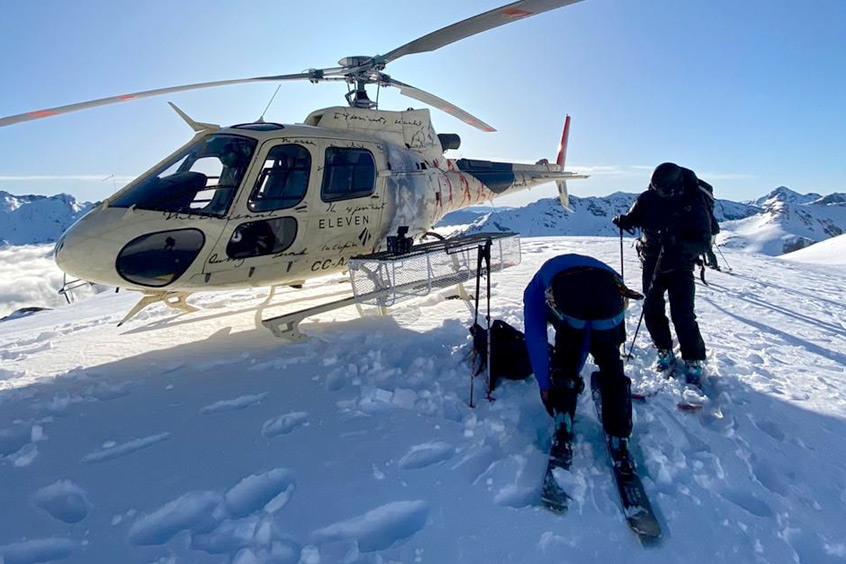 The Ecocopter fleet gives adventurers access to powder and landscapes far from crowded ski areas.