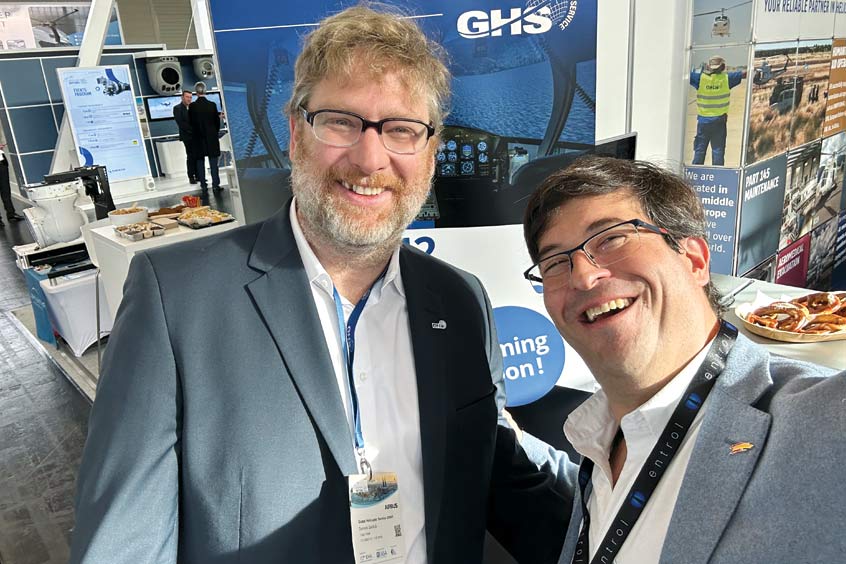 GHS CEO and founder Dominik Goldfuss with entrol CEO and founder Luis Olarte.
