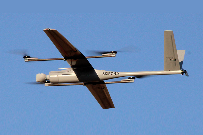 SKIRON-X is a Group 2 sUAS that combines simple operation with flight endurance and payload flexibility.