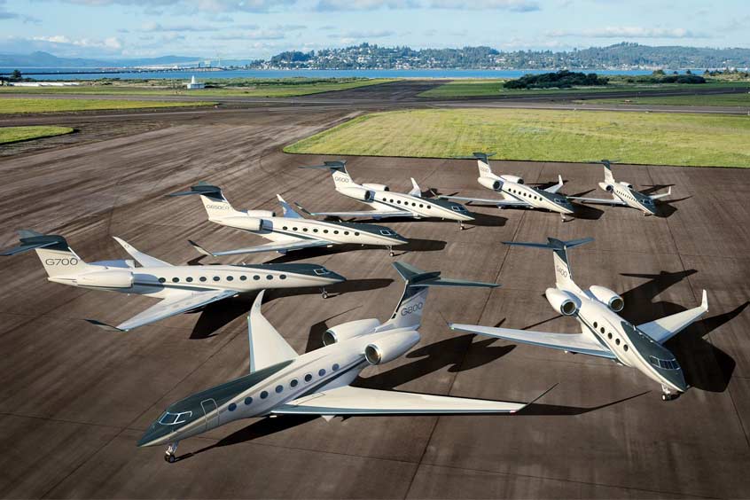 The Gulfstream fleet - the OEM has been recognised across all four sustainability categories of flight, ground support, operations and infrastructure.