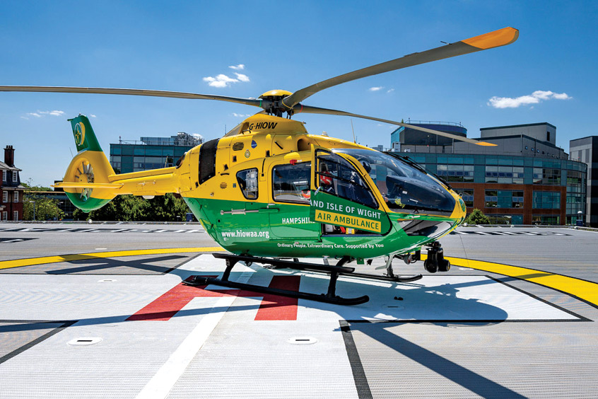 Hampshire and Isle of Wight Air Ambulance's H135 was airborne for 547 hours throughout the year.