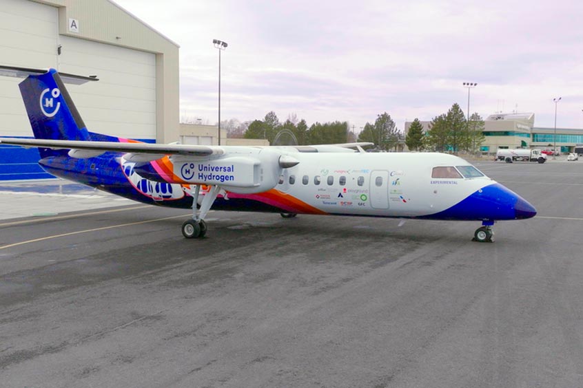Upon successful completion of its upcoming first flight, Universal Hydrogen’s 40+ passenger Dash 8-300 will be the largest hydrogen fuel cell-powered aircraft to ever fly.