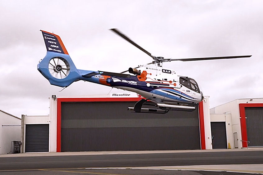 The helicopter landing at Moorabbin airport, Australia. Source: Airbus.