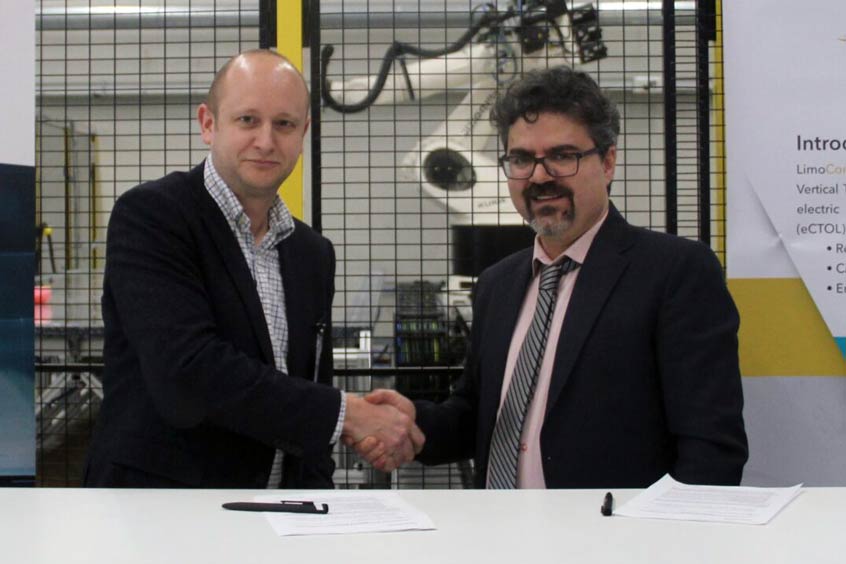 Limosa Inc. founder and CEO Hamid Hamidi and Airborne Commercial Director Joe Summers signed the partnership heads of terms on the 8th February, 2023.