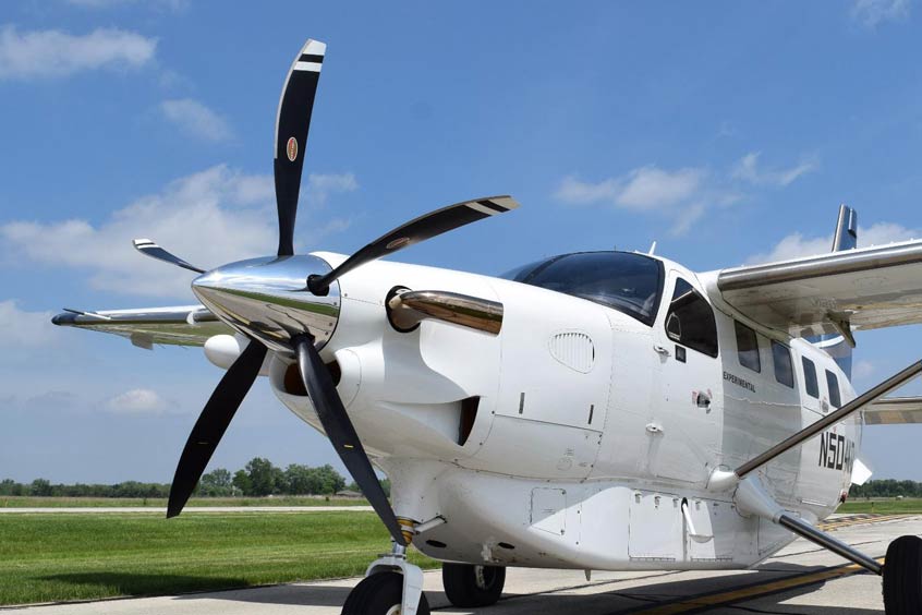 Daher unveils the five-blade Hartzell composite propeller option on new Kodiak 100 turboprop-powered aircraft and for retrofit