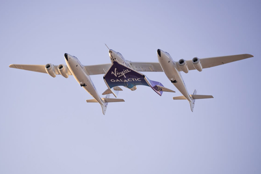 VSS Unity was piloted by CJ Sturckow and Nicola Pecile, with Kelly Latimer and Jameel Janjua piloting VMS Eve.