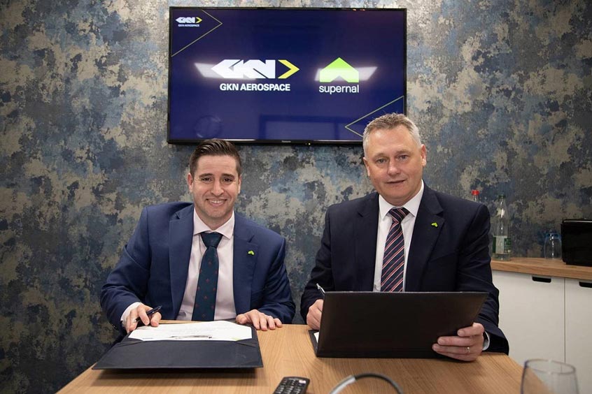 L to R: Adam Slepian, Chief Commercial Officer, Supernal and John Pritchard , President of Civil Aerospace, GKN Aerospace