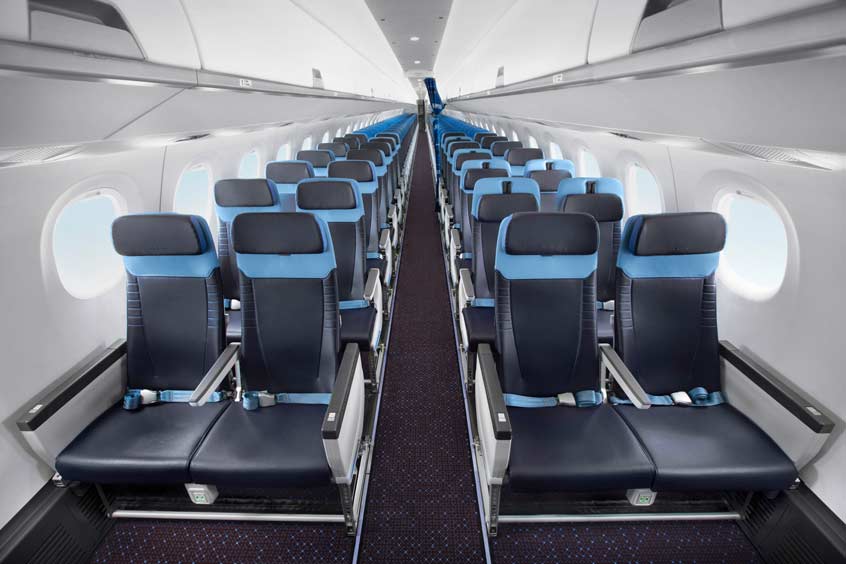 KLM E195-E2 interior